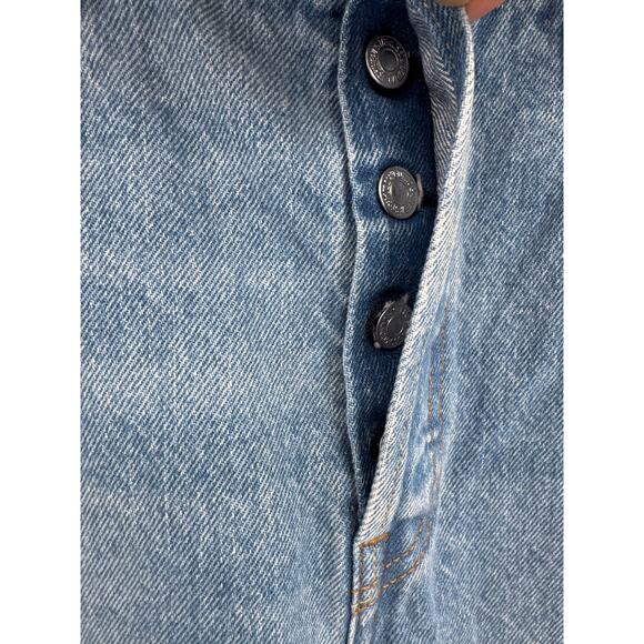 Levi’s 501 Original Cropped Distressed Jeans Button Fly NWT Size 29x26 - Picture 2 of 8